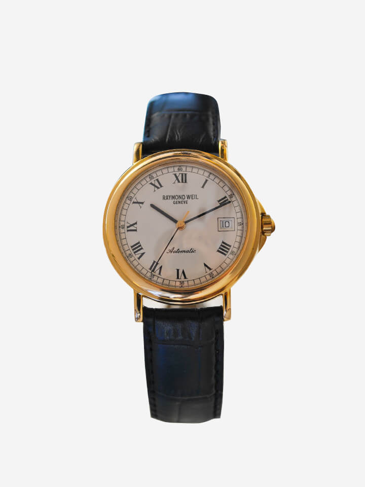 Reloj con anillo de oro